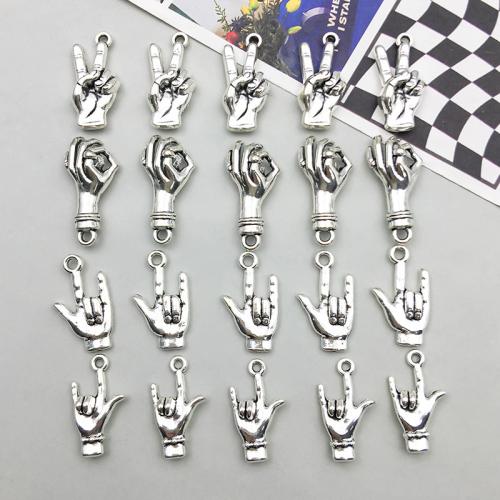 Zinc Alloy Hand Pendants, plated, DIY 