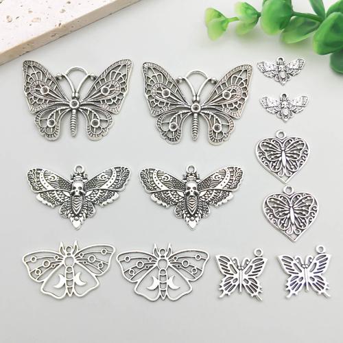 Pendentifs animaux en alliage de zinc, papillon, Placage, DIY & styles différents pour le choix, plus de couleurs à choisir Vendu par sac[