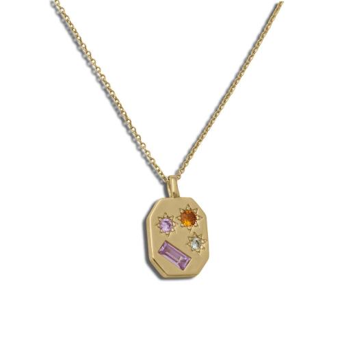 Collar de Acero Inoxidable, acero inoxidable 304, Recubrimiento iónico al vacío, diferentes estilos para la opción & micro arcilla de zirconia cúbica & para mujer, más colores para la opción, longitud:41-50 cm, Vendido por UD[