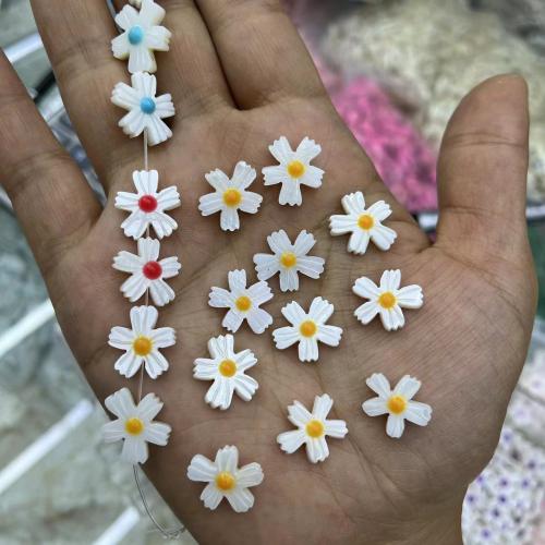 Dyed Shell Beads, Freshwater Shell, Flower, DIY & enamel 