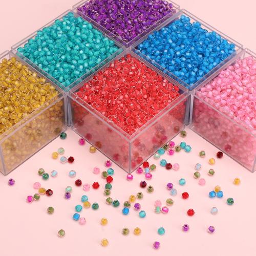 Los granos de cristal plateado, Seedbead, Bricolaje, más colores para la opción, 4mm, aproximado 140PCs/Bolsa, Vendido por Bolsa