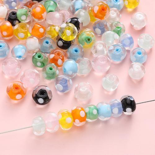 Handgefertigte Lampwork Perlen, Rondell, DIY, keine, 12x8mm, Bohrung:ca. 1.5mm, verkauft von PC