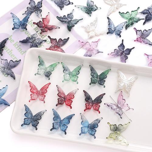 Acryl Schmuck Perlen, Schmetterling, DIY, keine, 25x25mm, 20PCs/Tasche, verkauft von Tasche