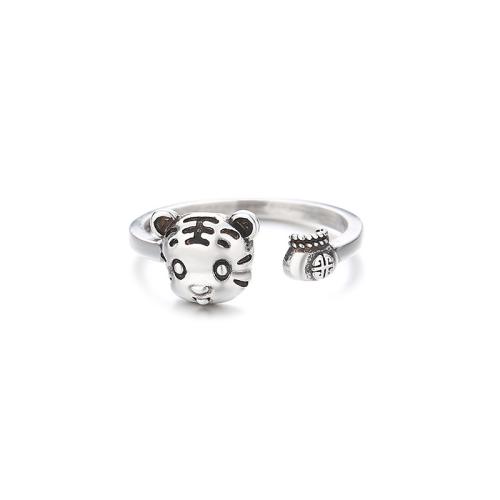 Bague en laiton, tigre, Placage, pour femme, couleur originale, Vendu par PC