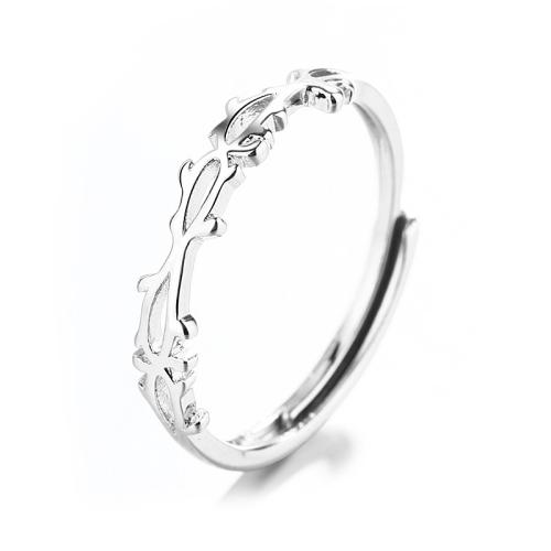 Bague en laiton, Placage, pour femme, couleur platine, Vendu par PC