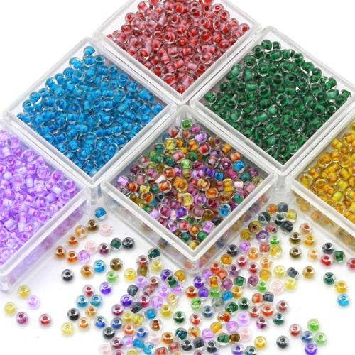 Gemischte Glas Rocailles, Seedbead, DIY, keine, 4mm, Bohrung:ca. 1mm, ca. 160PCs/Tasche, verkauft von Tasche[