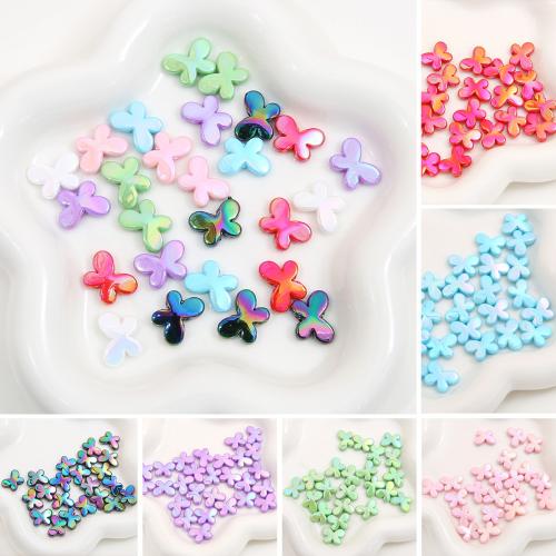 メッキ　アクリル ビーズ, アクリル, 蝶, DIY, 無色 穴:約 1.5mm, 10パソコン/バッグ, 売り手 バッグ