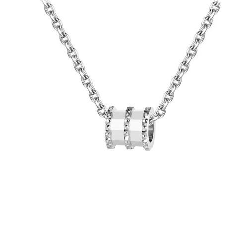 Brass Jewelry Necklace, with 5CM extender chain, plated, for woman, platinum color Approx 40 cm 