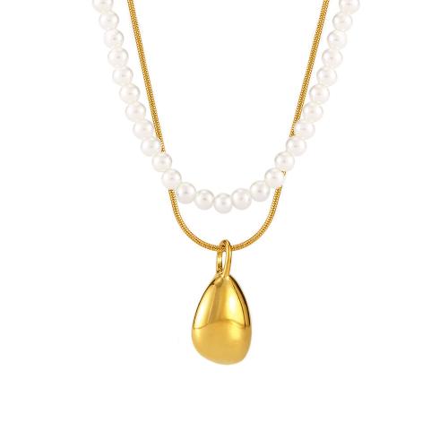 Edelstahl Schmuck Halskette, 304 Edelstahl, plattiert, Modeschmuck & verschiedene Stile für Wahl & für Frau, keine, verkauft von PC[