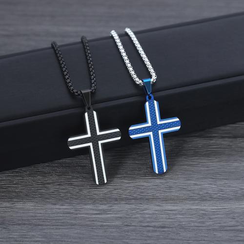 Titanium Steel Pendants, Cross, plated, DIY 