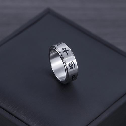 Acier titane bague, poli, rotatif & normes différentes pour le choix & pour homme, couleur originale Vendu par PC