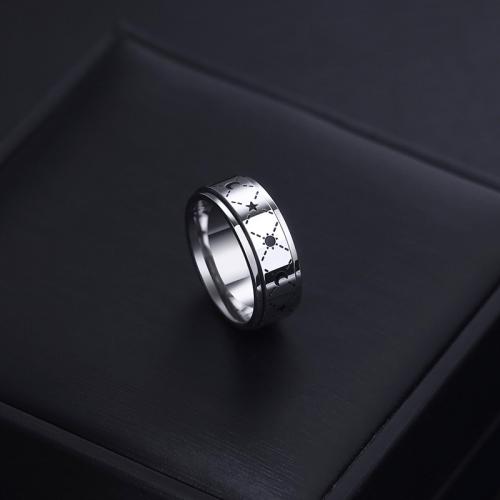 Acier titane bague, poli, rotatif & normes différentes pour le choix & pour homme, couleur originale Vendu par PC