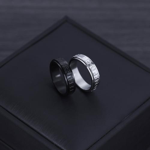 Acier titane bague, poli, rotatif & normes différentes pour le choix & pour homme, plus de couleurs à choisir Vendu par PC