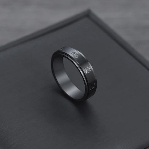 Acier titane bague, Placage, rotatif & normes différentes pour le choix & pour homme, noire Vendu par PC