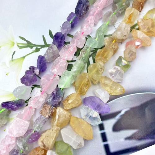 Quartz Beads, with Natural Fluorite, irregular, DIY mm Approx 38 cm 