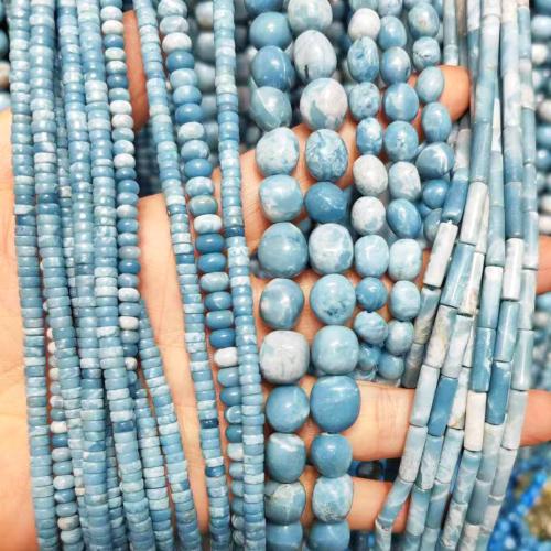 Single Gemstone Beads, Larimar, DIY Approx 38 cm 