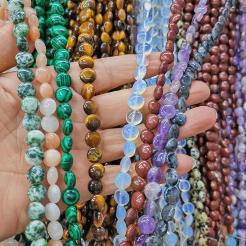 Single Gemstone Beads, Flat Round, DIY  