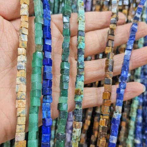 Single Gemstone Beads, Cube, DIY  