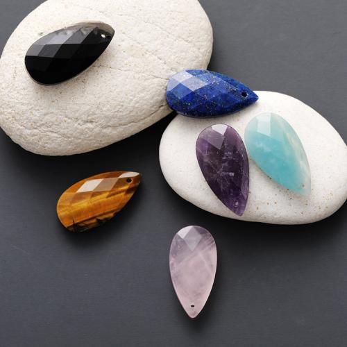 Gemstone Jewelry Pendant, Natural Stone, Teardrop, DIY 