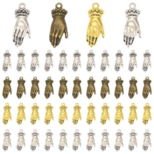 Zinc Alloy Hand Pendants, Glove, plated, DIY 