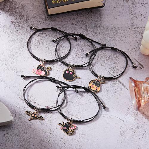 Enamel Zinc Alloy Bracelets, Nylon, with Zinc Alloy, plated, Halloween Design & for woman [