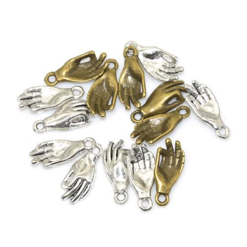 Zinc Alloy Hand Pendants, plated, DIY 