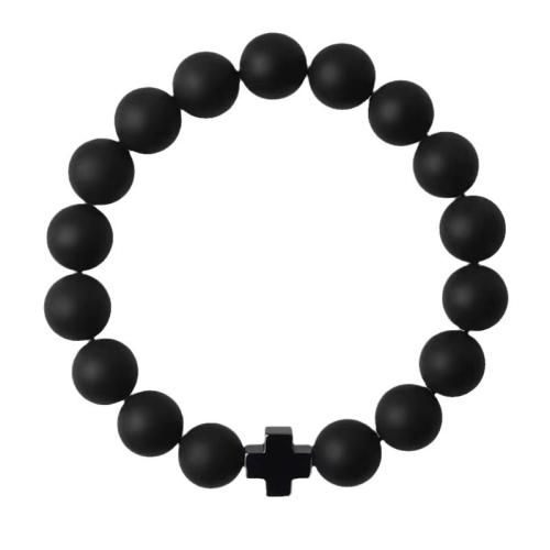 Obsidienne bracelet, avec hématite non magnétique, unisexe & normes différentes pour le choix & styles différents pour le choix Environ 6-8 pouce, Vendu par PC