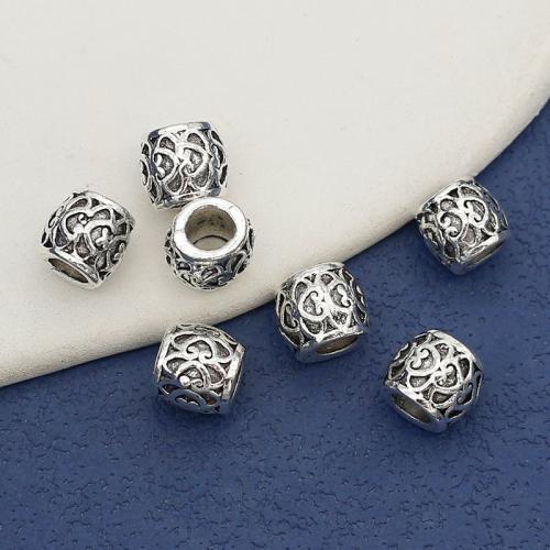 Zinc Alloy Large Hole Beads, antique silver color plated, DIY Approx 4.5mm, Approx 