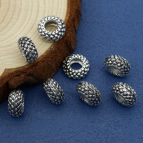 Zinc Alloy Large Hole Beads, antique silver color plated, DIY Approx 5mm, Approx 