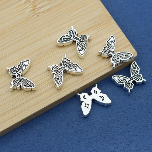 Zinc Alloy Animal Beads, Butterfly, antique silver color plated, DIY Approx 1.5mm, Approx 