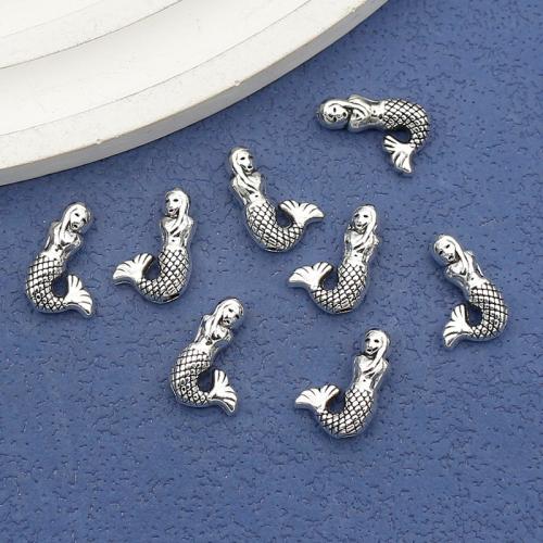 Zinc Alloy Jewelry Beads, Mermaid, antique silver color plated, DIY Approx 1.5mm, Approx 