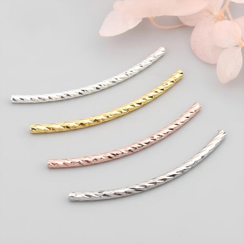 Brass Curved Tube Beads, plated, DIY 