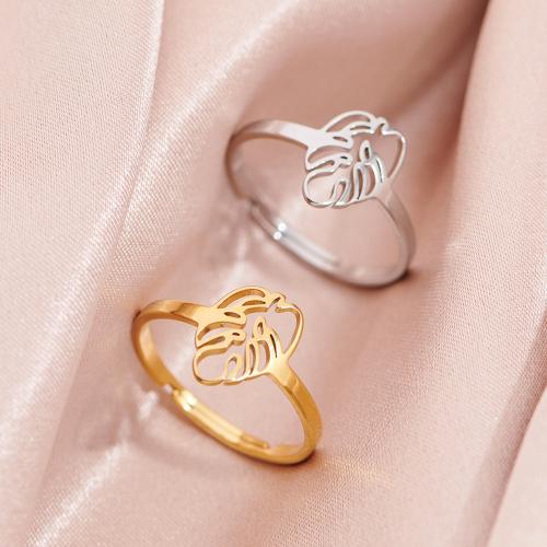 Stainless Steel Finger Ring, 304 Stainless Steel, Vacuum Ion Plating, for woman 