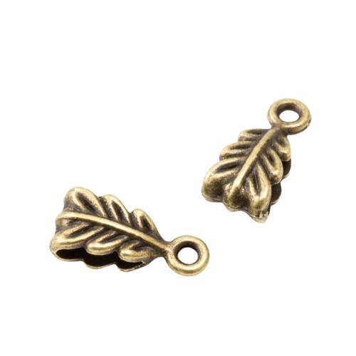 Zinc Alloy Bail Beads, Leaf, plated, DIY Approx 