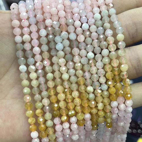 Morganite Beads, Round, DIY, mixed colors, 4mm Approx 38 cm 