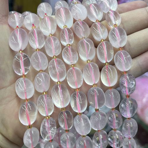 Natural Rose Quartz Beads, Oval, DIY, pink mm Approx 38 cm 