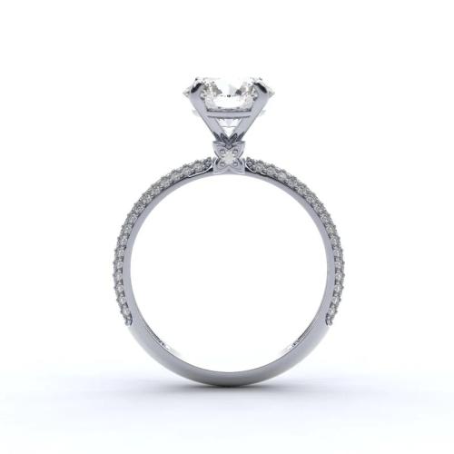 Befestigter Zirkonia Messingring Fingerring, Messing, plattiert, verschiedene Größen vorhanden & Micro pave Zirkonia & für Frau, verkauft von PC