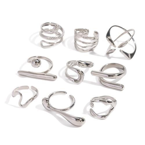 Stainless Steel Finger Ring, 304 Stainless Steel, plated, fashion jewelry & for woman, original color 