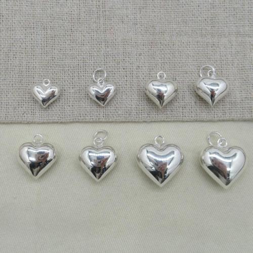 Pendentifs de coeur en argent pur , Argent sterling 925, DIY & normes différentes pour le choix & styles différents pour le choix, argent, Vendu par PC