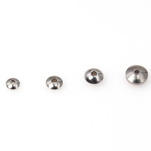 Stainless Steel Beads, 304 Stainless Steel, Saucer, DIY original color 