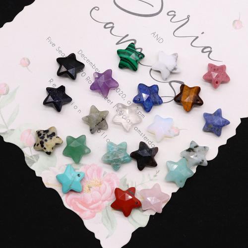 Gemstone Zinc Alloy Pendants, Natural Stone, Star, DIY 