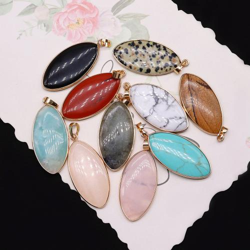 Gemstone Zinc Alloy Pendants, Natural Stone, with Zinc Alloy, DIY 