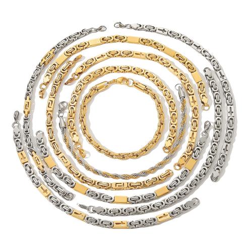 Stainless Steel Chain Bracelets, 304 Stainless Steel, plated, fashion jewelry & for woman 