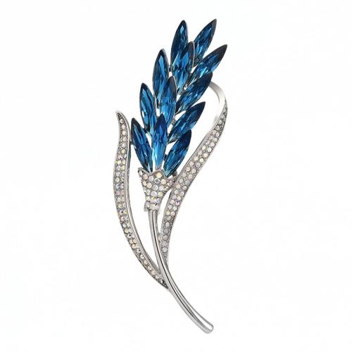 Crystal Brooch, Zinc Alloy, with Crystal, Wheat, fashion jewelry & for woman 