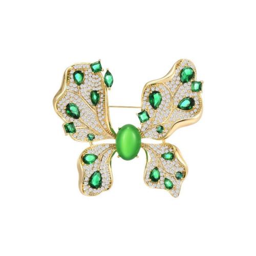 laiton broche, Placage, pavé de micro zircon & pour femme, plus de couleurs à choisir Vendu par PC