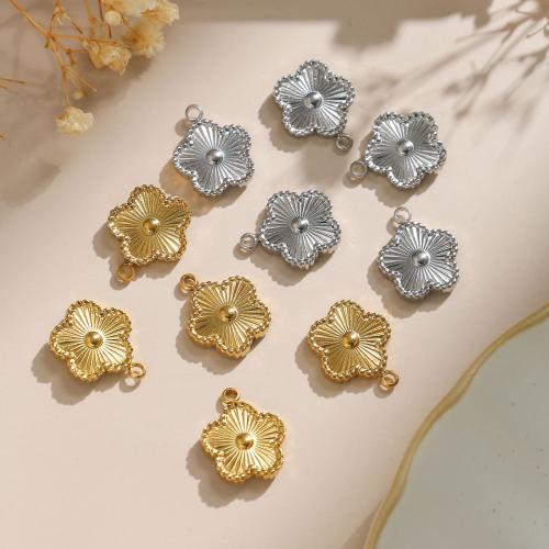 Stainless Steel Flower Pendant, 304 Stainless Steel, Vacuum Ion Plating, DIY [