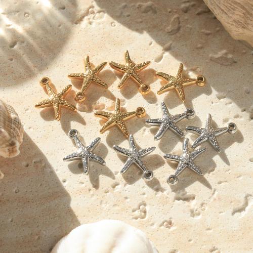 Stainless Steel Animal Pendants, 304 Stainless Steel, Starfish, Vacuum Ion Plating, DIY 