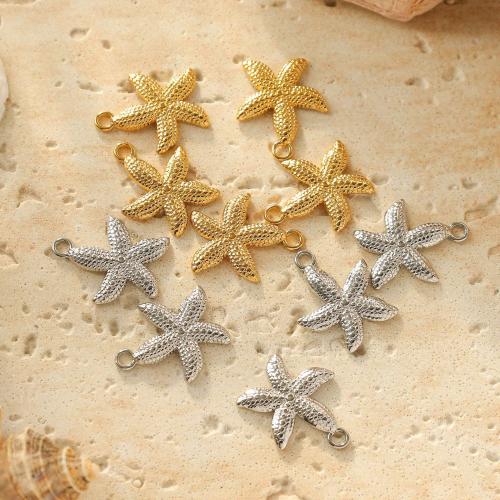 Stainless Steel Animal Pendants, 304 Stainless Steel, Starfish, Vacuum Ion Plating, DIY 