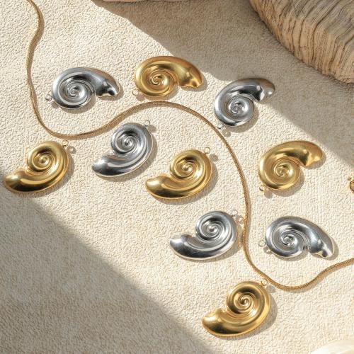 Stainless Steel Animal Pendants, 304 Stainless Steel, Snail, Vacuum Ion Plating, DIY 