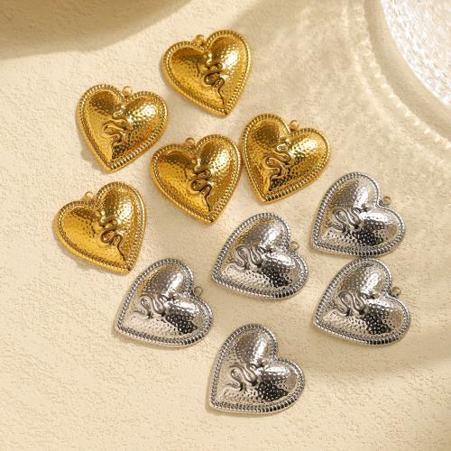 Stainless Steel Animal Pendants, 304 Stainless Steel, Heart, plated, DIY 